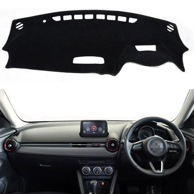 

Dashmat Dashboard Cover Mat Pad Sun Shade Instrument Carpet Protector Car Styling Accessories For Mazda CX-3 CX3 2016 2017 2018