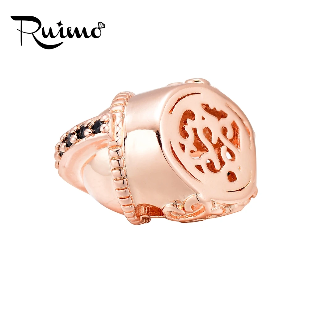 Микробусины RUIMO из черного циркония с инкрустацией спартанские бусины для шлема