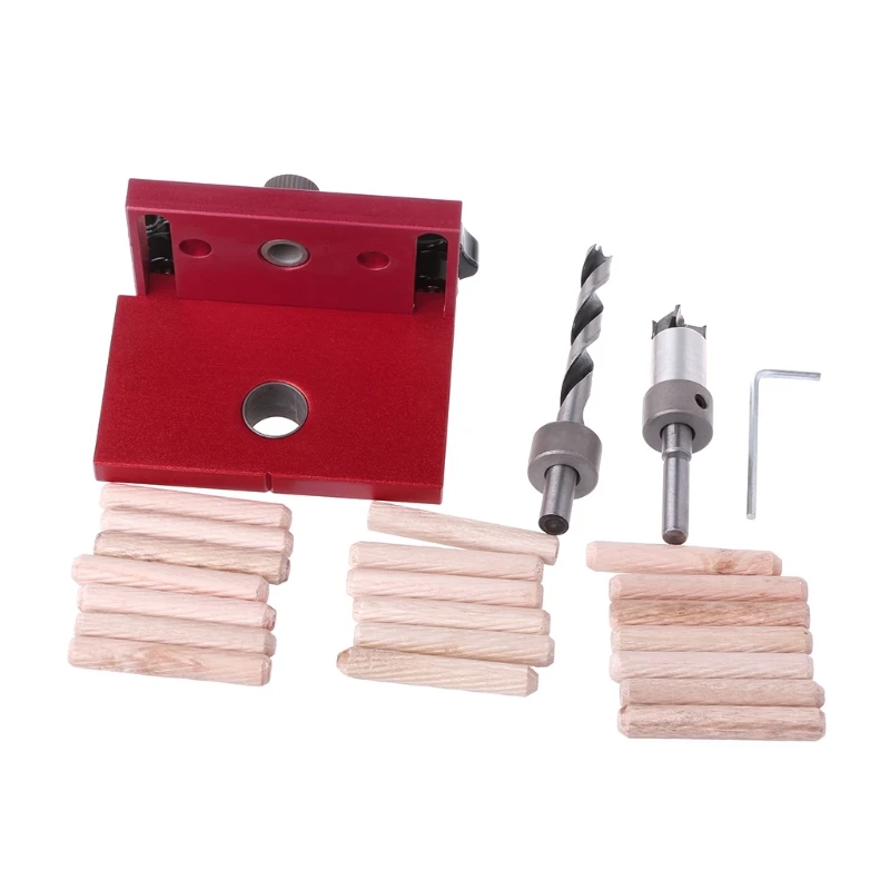 

Woodworking Tool Drilling Locator Tenon Hole Punchers Positioning Dowelling Jig