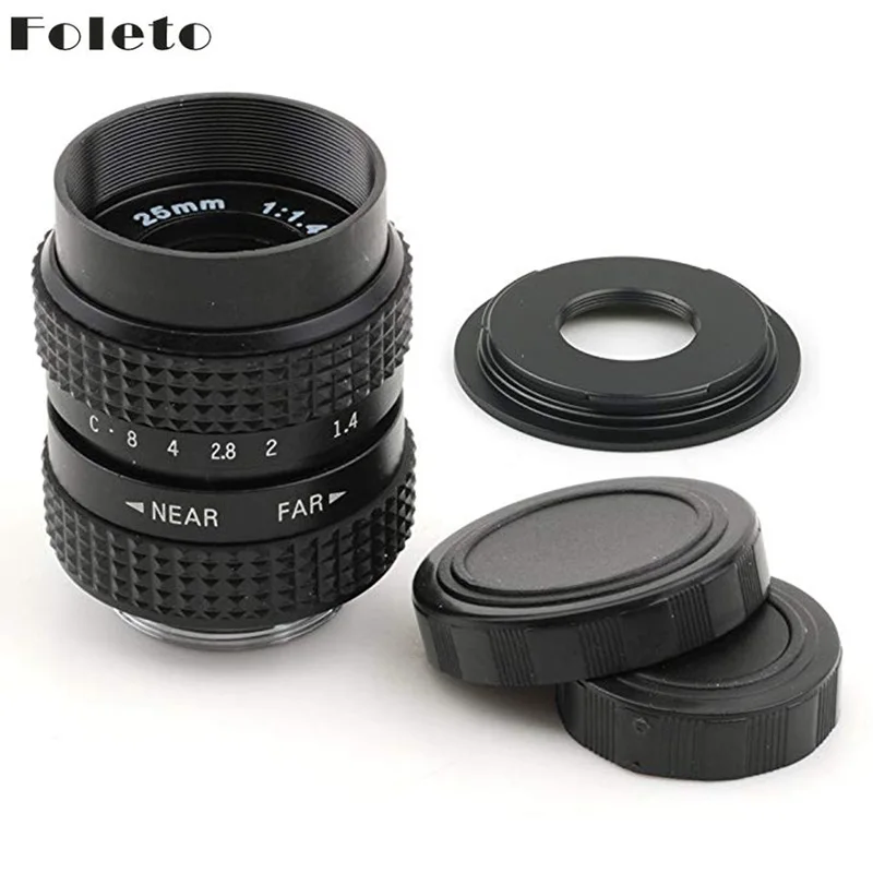 

Foleto 25mm f/1.4 c mount cctv f1.4 lens for sony nex nex3 5 7 a7 a7r fujifilm fx panasonic micro 4/3 m4/3 nex GX1 OM-D 1 black
