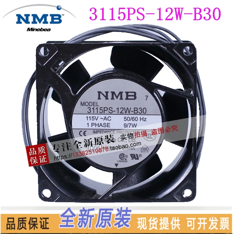 Новый NMB-MAT NMB 3115PS-12W-B30 AC115V 8038 молчание осевой вентилятор охлаждения |