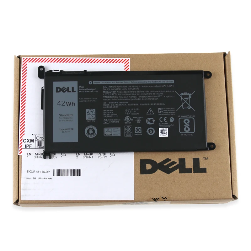 Billige Dell Original Laptop Batterie Für dell Inspiron 14 7000 5567 7560 7472 7460 d1525s 7368 7378 5565 latitude 3488 3580 WDXOR