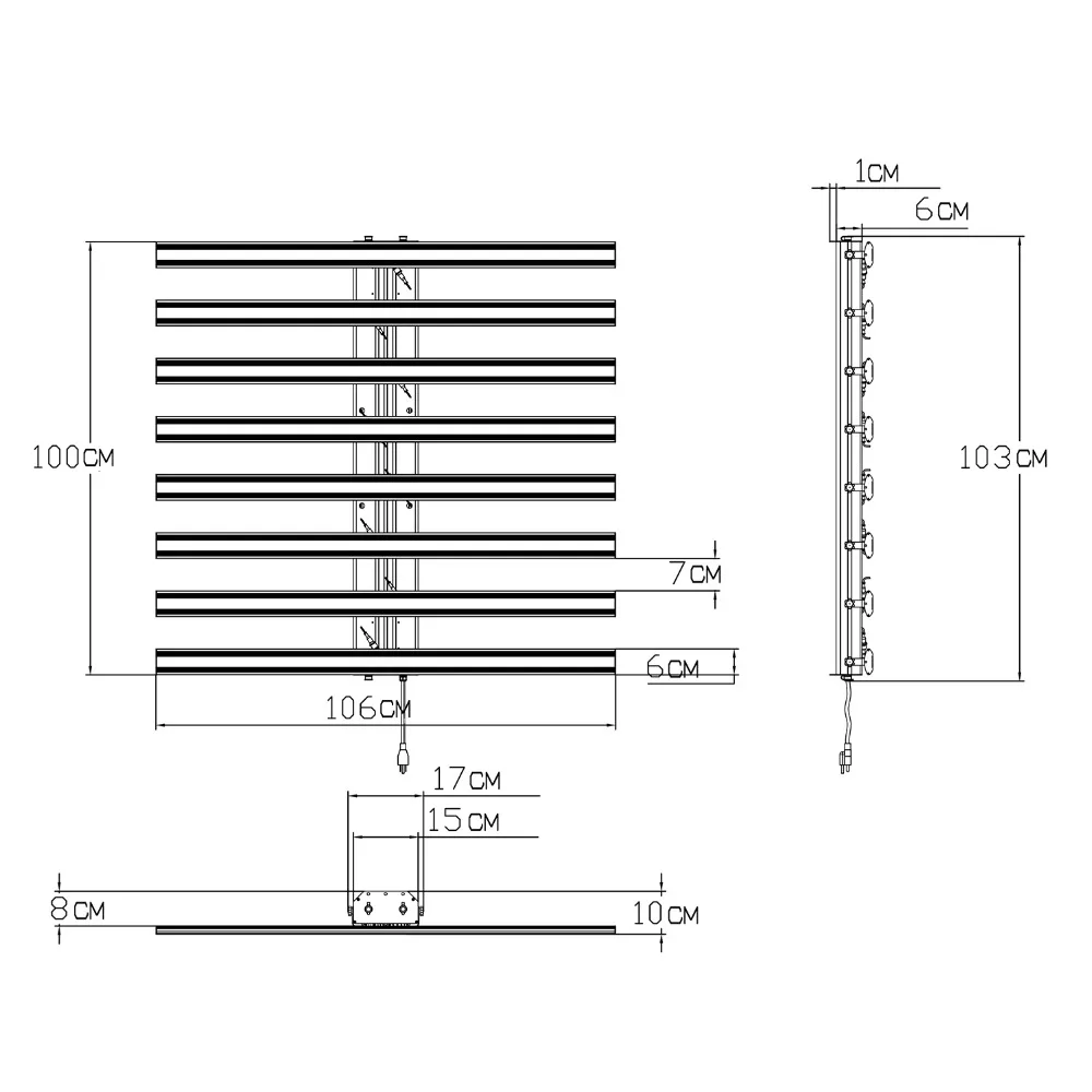 Phlizon полный спектр белый Цвет 400 W led световая балка для выращивания растений для внутреннего сада медицинские растения растет, indoor