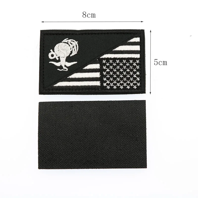 1 шт./Американский флаг значок+ Уплотнители с Вышивка главе армия Тактический Военная Униформа 3D Ткань Вышивка Значки 8*5 см