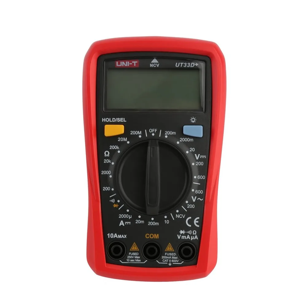 UT33D + Digitale мультиметр Авто Диапазон Palm Размеры AC DC Вольтметр Амперметр Weerstand