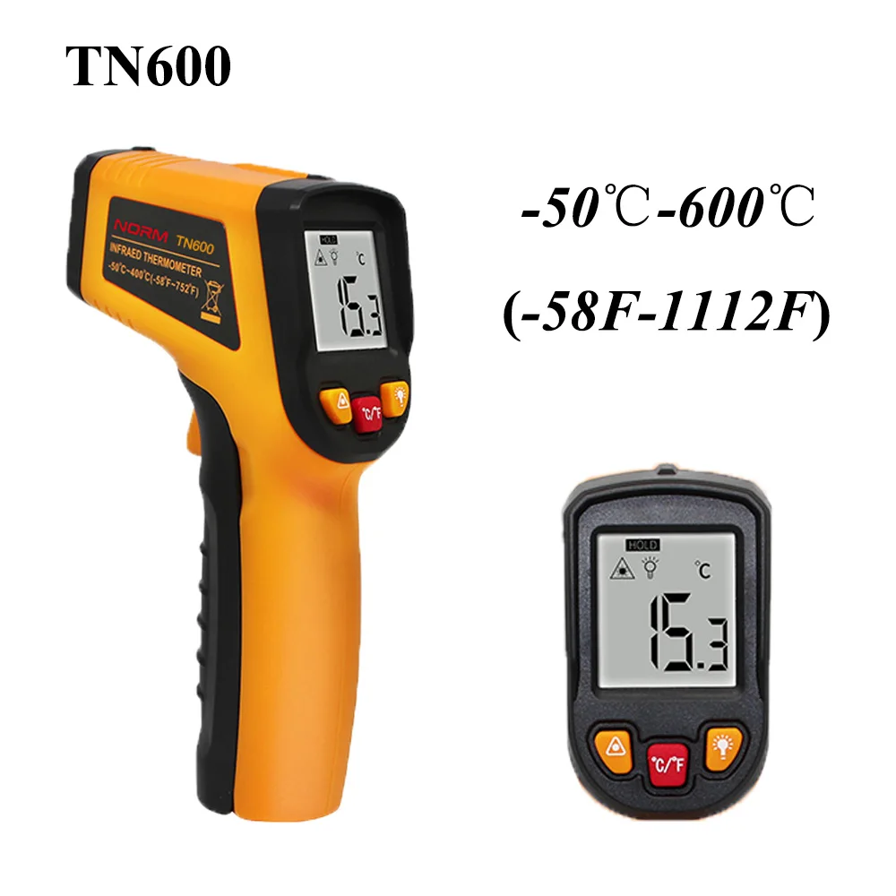 Цифровой лазерный инфракрасный термометр Бесконтактный лазерный термометра-50-600c/400C lcd пирометр C/F термометр