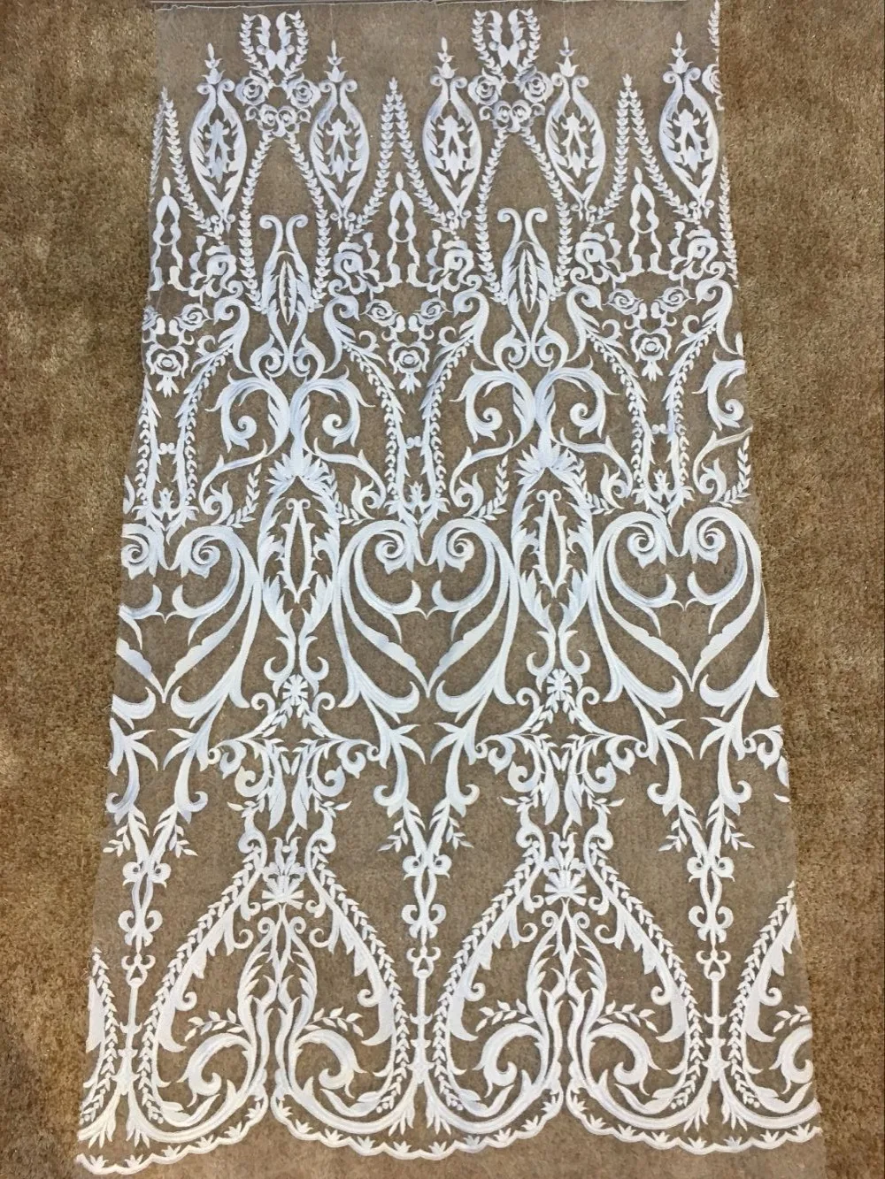 

New Embroidered High Quality African Net Lace Nigeria Tulle Mesh Lace Fabrics For Wedding Dress