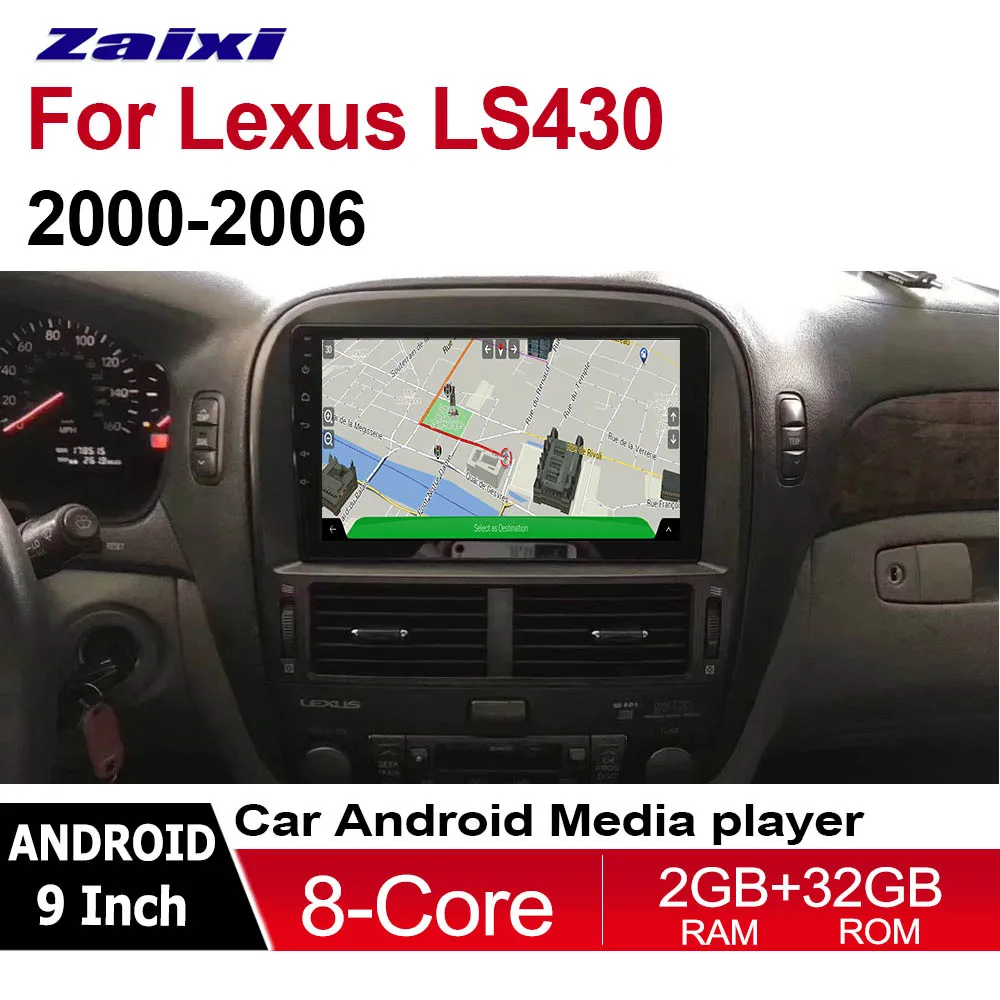 ZaiXi Android автомобильный мультимедийный gps аудио Радио стерео для Lexus LS LS430 2000~ стиль навигации NAVI BT wifi HD - Цвет: Standard machine