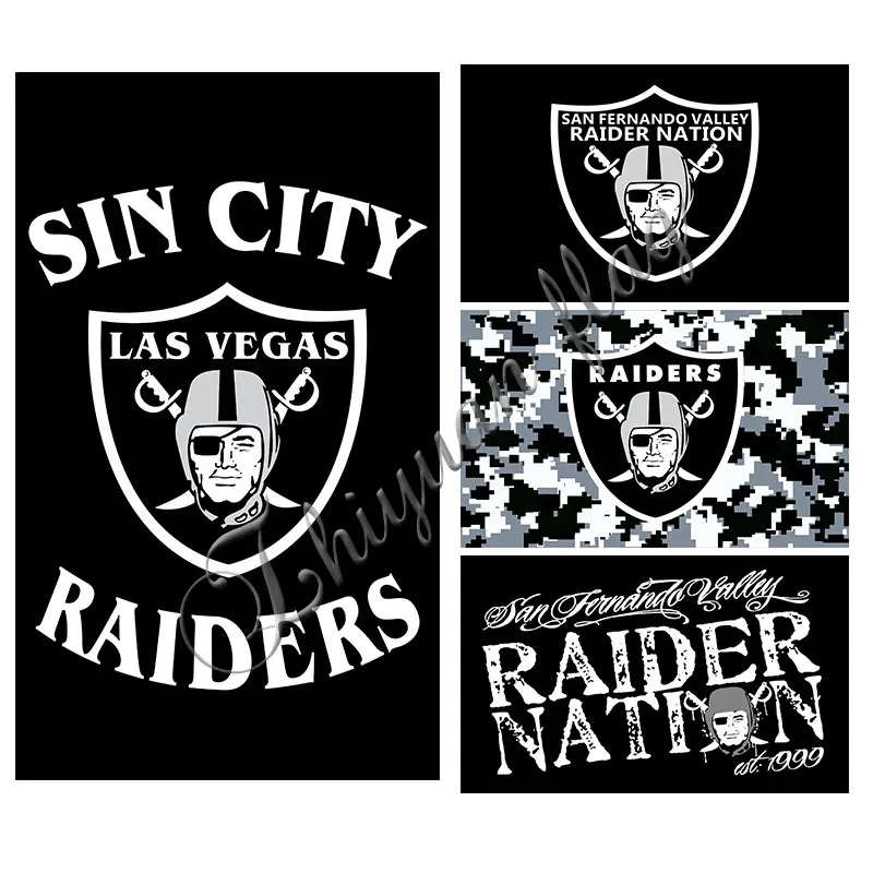 Oakland Raiders custom flags 90x150cm with 2 Metal Grommets 3x5ft