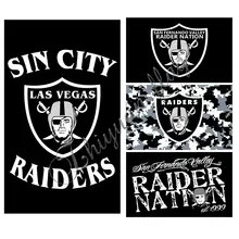 Oakland Raiders custom flags 90x150cm with 2 Metal Grommets 3x5ft Oakland Raiders flags(Las Vegas Raiders)