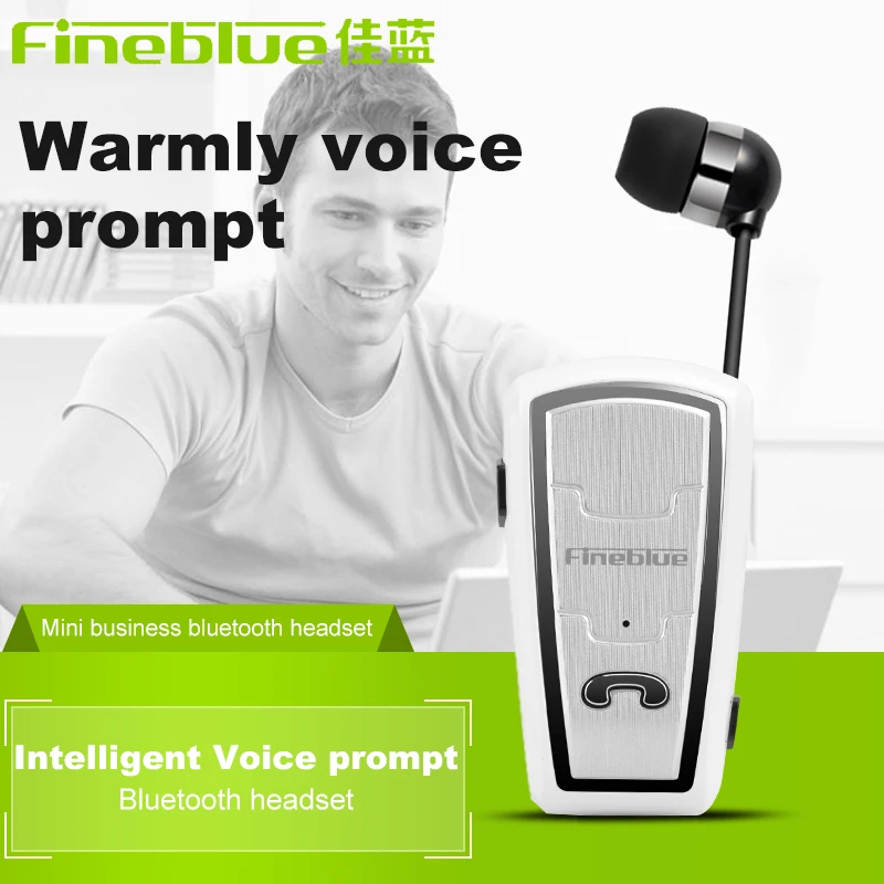 

New Fineblue FQ208 Stereo Wireless Bluetooth Headphones Earbud Car Driver Earphone Retractable Cable Noise Canceling Headset