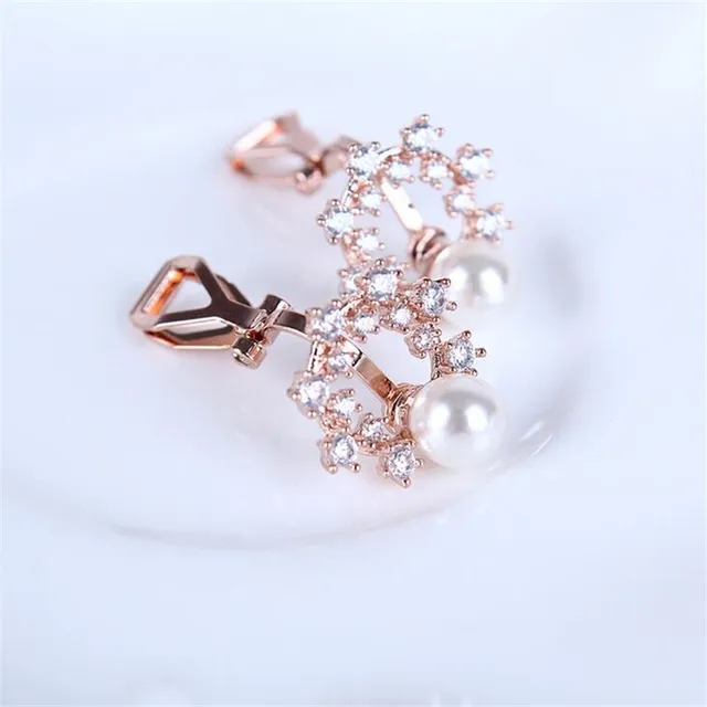 Rose Gold Fashion Clip Earrings Freshwater Pearl On Rose Gold Fashion Clip Earrings Freshwater Pearl On Women Cuff Earring Pennte