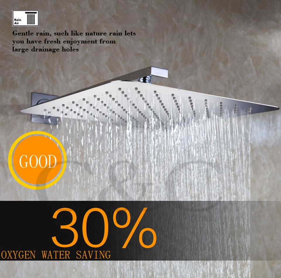 Zeitgenössische Stil Badezimmer Dusche Wasserhahn Set 40X40 CM Regen ... Zeitgenössische Stil Badezimmer Dusche Wasserhahn Set 40X40 CM Regen ...