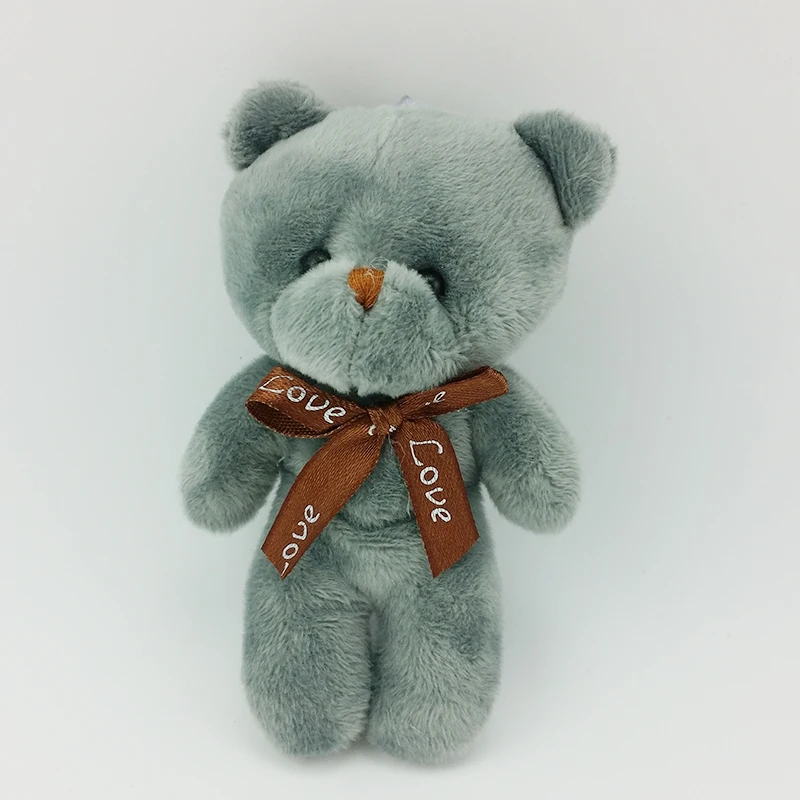 5 ''большой размер коричневый и серый медведь милый плюшевый мягкий милая плюшевая кукла игрушка ключ клип Рождество День рождения подарок подруге
