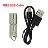 Mini Keychain Flashlight LED Torch Micro USB Rechargeable Pocket Flash Light Strong Lamp Super Small flashlight Built-in Battery ► Photo 3/6