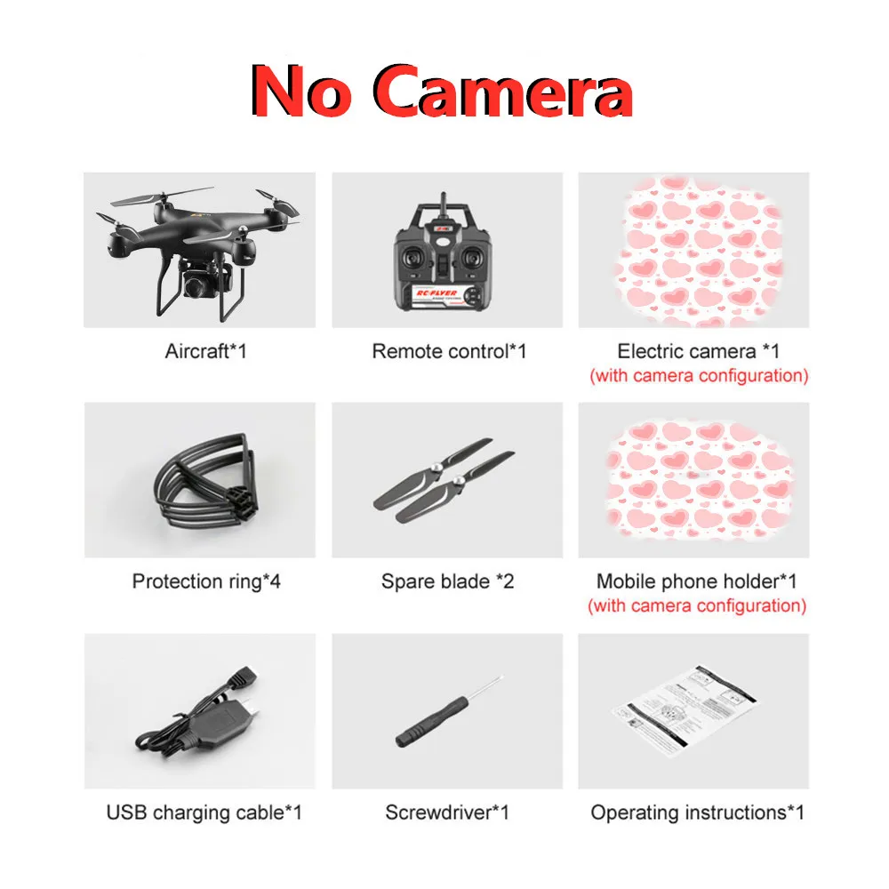 Черный Новая камера для квадрокоптера, дрона с 1080 P HD ESC Поворотная камера wifi FPV долгий срок службы батареи HD аэрофотосъемка самолет Дрон - Цвет: Черный