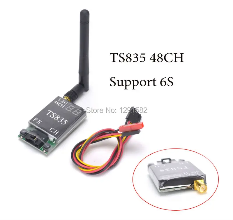 

TS835 FPV 5.8G 600MW 48CH 2-6S Wireless AV Transmitter better than TS832