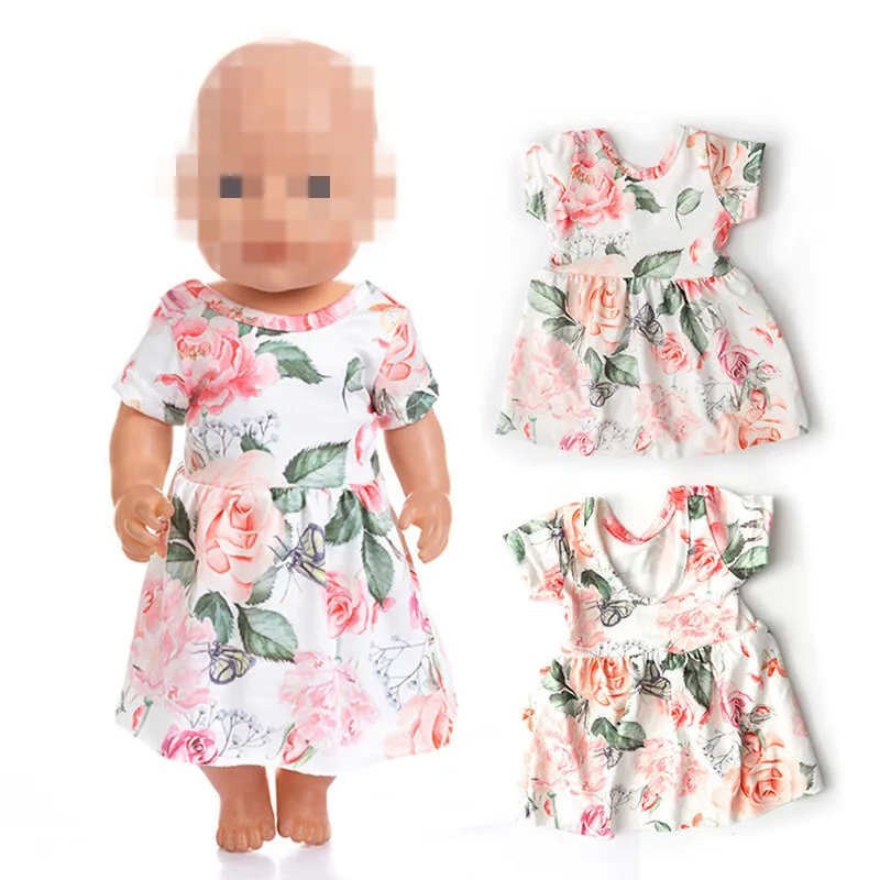 

Born New Baby Fit 18 inch Doll Clothes Doll Strawberry Sunflower Rose Clothes Accessories For Baby Birthday Gift
