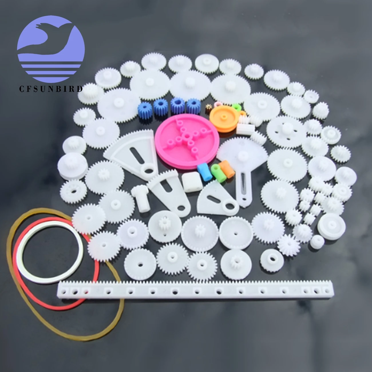 

85pcs Plastic Gear Gearbox Toolkit DIY Toy Robot Ship RC Aircraft Car Single Double Gear Technology Model Craft Repair Tools