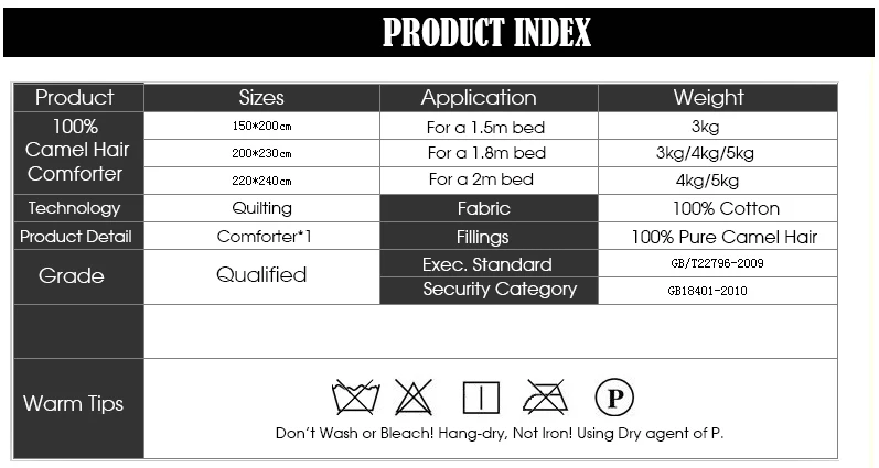 100% Camel Hair Comforters 17