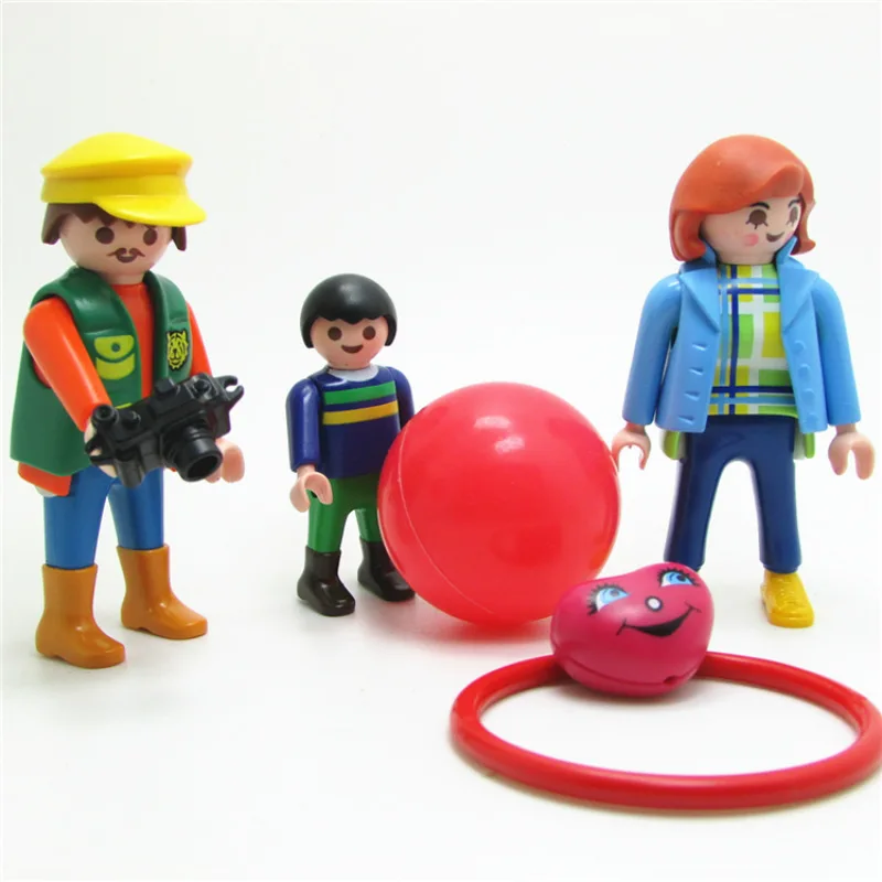 Playmobil набор Камера Семья фигурки строительных блоков виниловые куклы комплекты Рождественский подарок игрушки для детей Playmobils