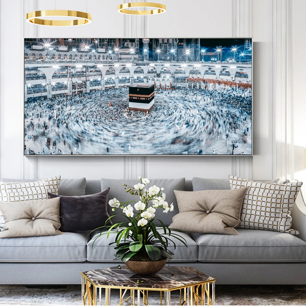 

Modern Islam Wall Art Canvas Prints City Landscape Of Mecca Holy Land Wall Decorative Pictures Art Painting For Home Wall Decor