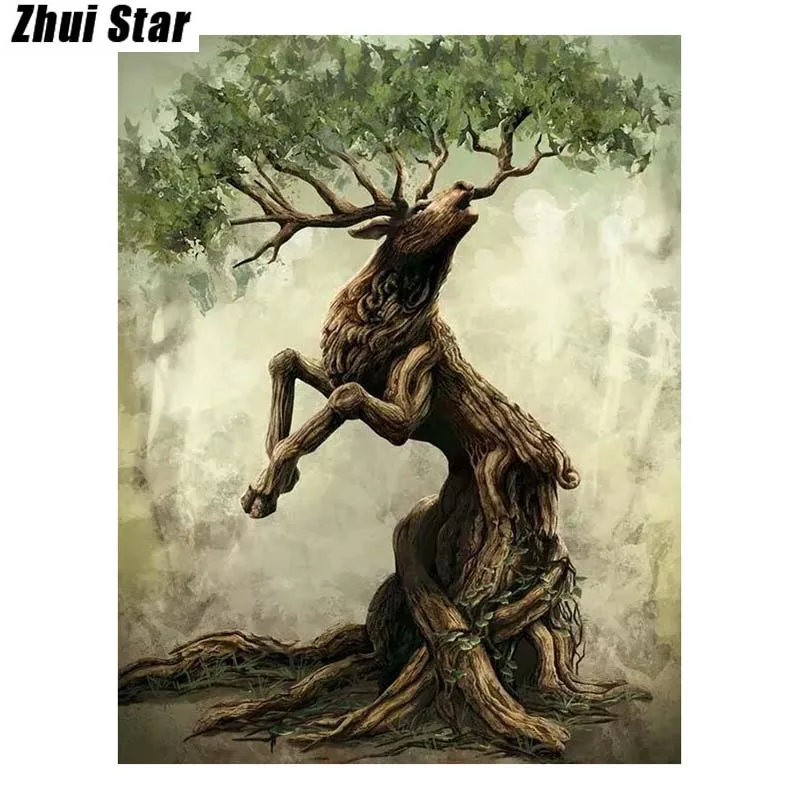 Full diamond 5D DIY diamond painting "Old tree" diamond embroidery gift