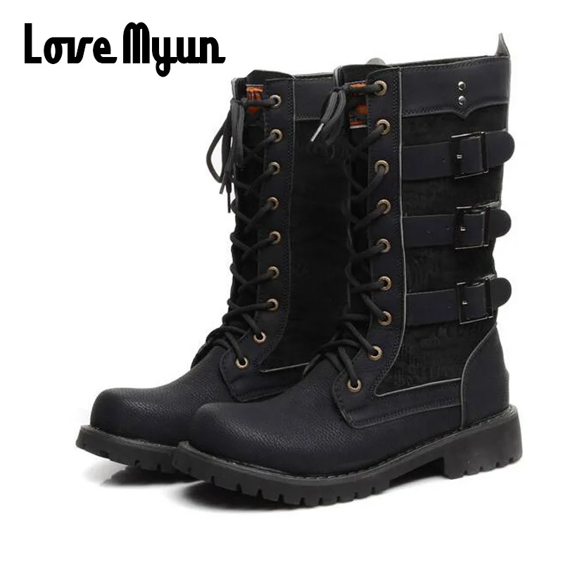 moto boots with buckles