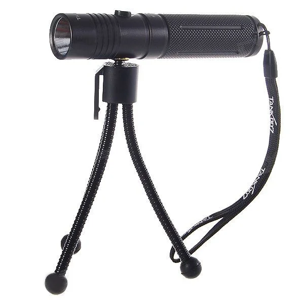 TANK007 HC-128 HA-III Cree Q5-WC 5-Mode 230-Lumen Memory LED Flashlight With Tripod TANK007 HC-128 HA-III Cree Q5-WC 5-Mode 230-Lumen Memory LED Flashlight With Tripod