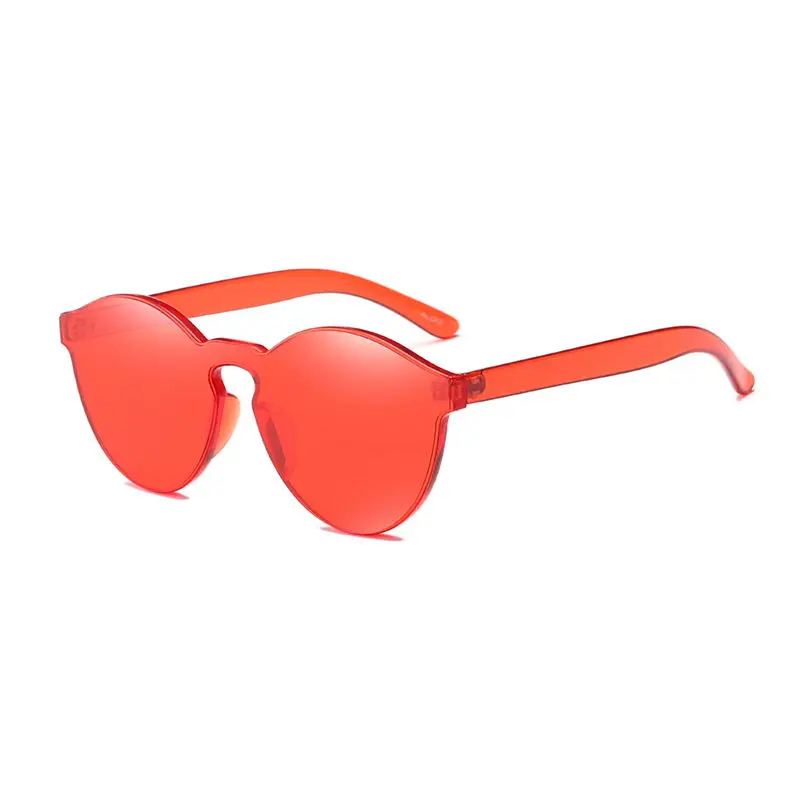 Women Summer Fashion Cat Eye Shades Sunglasses Integrated UV Candy Colored Casual Daily Glasses #4F09 (21)