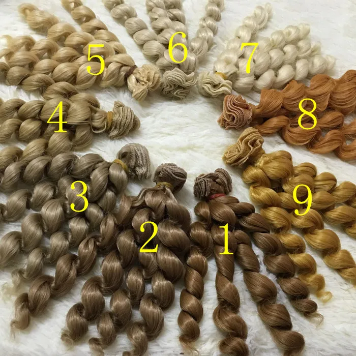 

O for U 5/10 Pcs/lot O for U Noodle Curly Doll Wigs for 1/3 1/4 1/6 BJD SD DIY High-temperature Silk Dolls Handmade Wig Hair