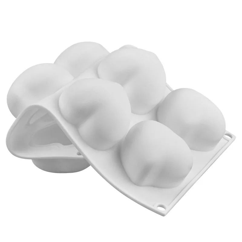 FUNBAKY 6 Полость 3D форма силиконовая форма-сердце для выпечки силиконовая форма для выпечки тортов десерт-выпечка мусс формы