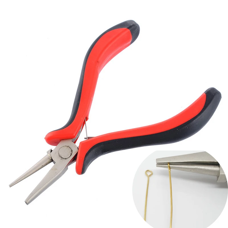 1pc Concave And Round Nose Plier Twisted Sharp Pliers Beading Jewelry Tool High Quality Diy