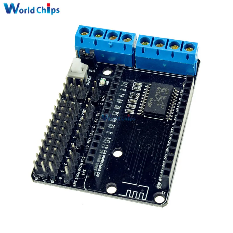 NodeMCU щит для платы двигателя L293D ESP 12E из ESP8266 esp12e набор самостоятельной сборки