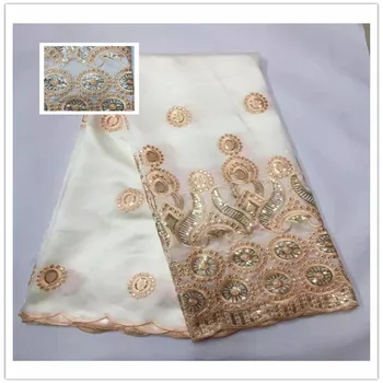 

African Lace Limited Promotion Mesh 2017 New African George Lace Comming Fabric High Quality Raw Silk For Wedding Dresses