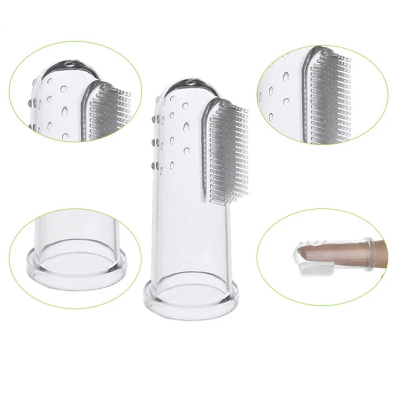 1Pcs Useful Healthy Kids Baby Infant Soft Silicone Finger Toothbrush Teeth Rubber Massager Brush With Box