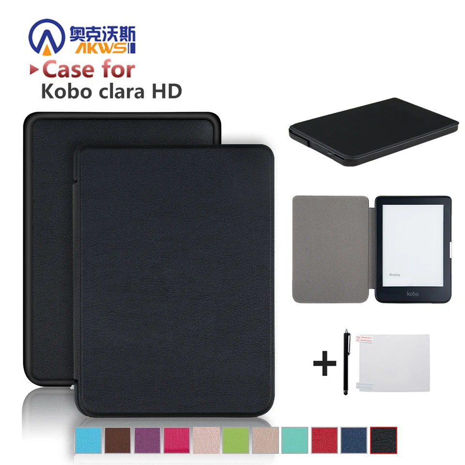  Kobo Clara 2E - Paquete de lector electrónico con funda negra  para dormir, pantalla táctil de 6 pulgadas, WiFi, 16 GB, impermeable :  Electrónica