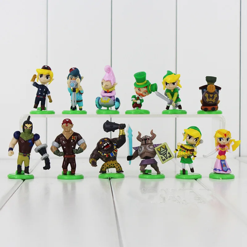 

Huong Anime Figure 3.8-5.8CM 12pcs/set Egg Figure The Legend of Zelda Link Mini PVC Action Figures Collection Toys Model