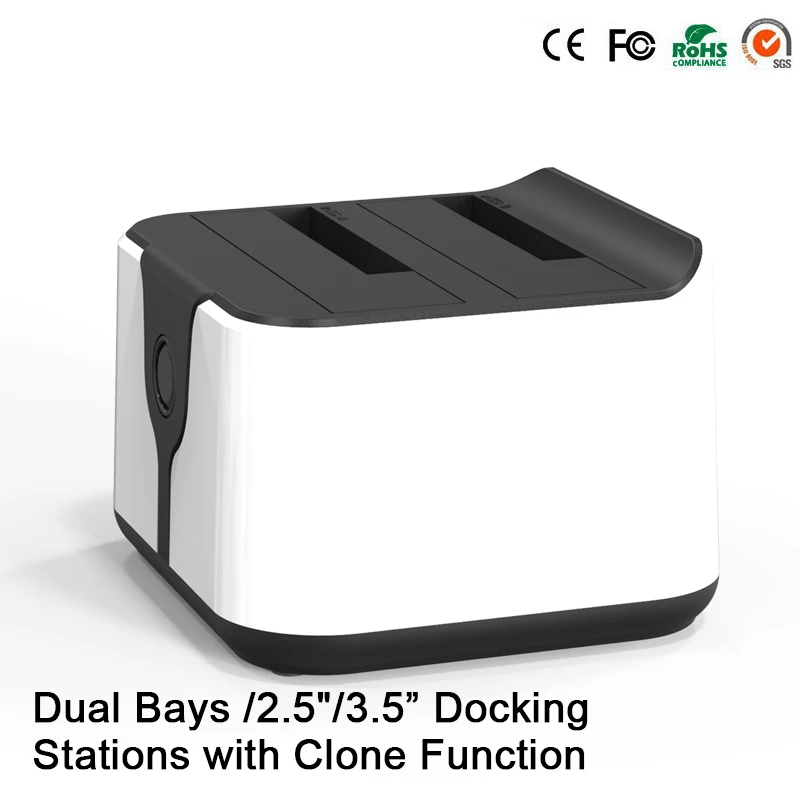 Prix pour 2-Bay Double SATA 2.5 "/3.5" Hdd Docking Station USB 3.0 à SATA HDD Duplicateur Haute Vitesse 5 Gbps Duplicateur Soutien 6 TB Prix pour 2-Bay Double SATA 2.5 "/3.5" Hdd Docking Station USB 3.0 à SATA HDD Duplicateur Haute Vitesse 5 Gbps Duplicateur Soutien 6 TB