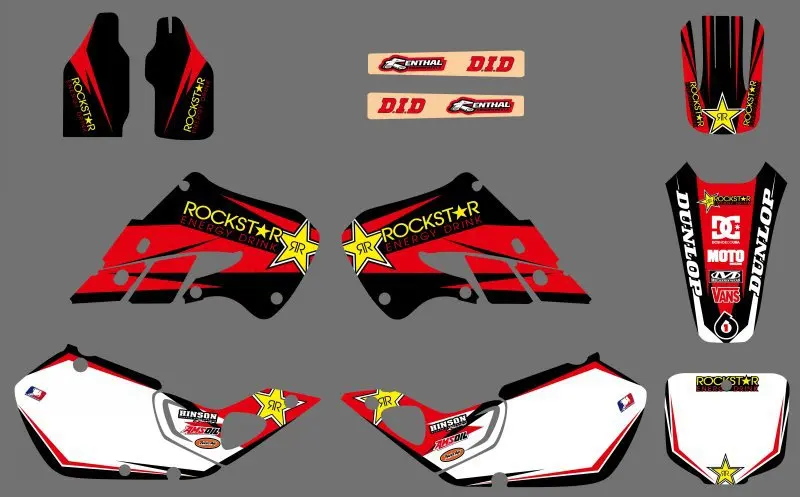 

0519 NEW STYLE Star TEAM DECALS GRAPHICS & BACKGROUNDS For Honda CR125 CR250 1997 1998 1999 CR 125 250