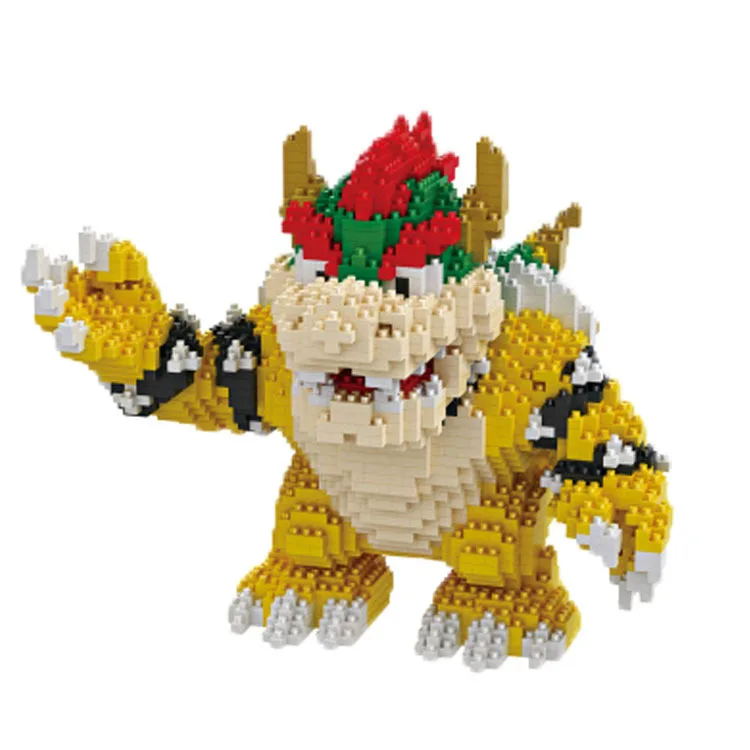 

HC 16012 Super Mario Diamond Particles Doll Bricks Diamond 2300Pcs Building Blocks Compatible with Bela Koopa Bowser Boss