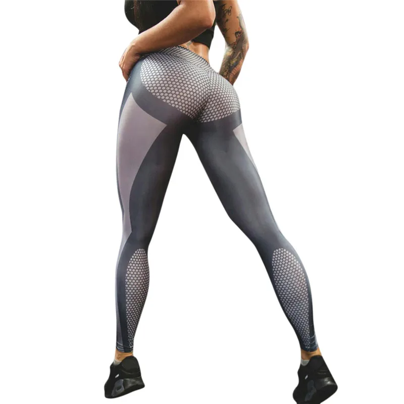 High Waist Sexy Women Sporting Leggings Print Smooth Stretchy Fitness Workout Legins Skinny