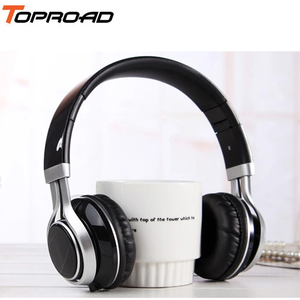 Bluetooth наушники TOPROAD складные 3 5 мм для iPhone MP3|head phones|head phones for iphonemobile phone headphone |