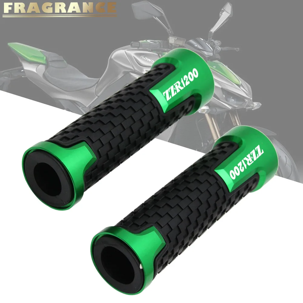 

Universal 22mm 7/8'' CNC Aluminum Rubber Motorcycle Anti-Skid Handle Grips grips handlebar for KAWASAKI ZZR 1200 ER-6F ZX6R ZZR