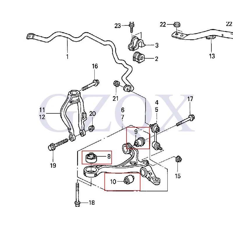 CAPQX 3 шт. кронштейн SUB-ASSY управления нижний рычаг втулка 51393-SDA-A02 51810-SDA-A01 51391-SDA-A03 для ACCORD