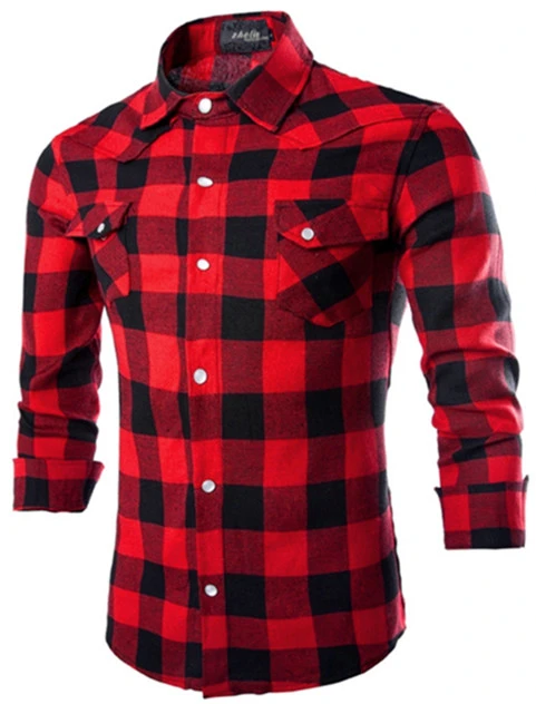 Flanelle Hommes Chemises A Carreaux Hommes 2016 Nouveau Automne Hommes A Manches Longues Chemise Xxl Turn Down Col Coreenne Chemise Aliexpress