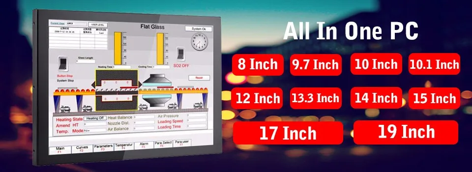 Панель ПК промышленного 17 дюймов Сделано в Китае 5 резистивный Сенсорный экран Core I5 3317u все в одном компьютер