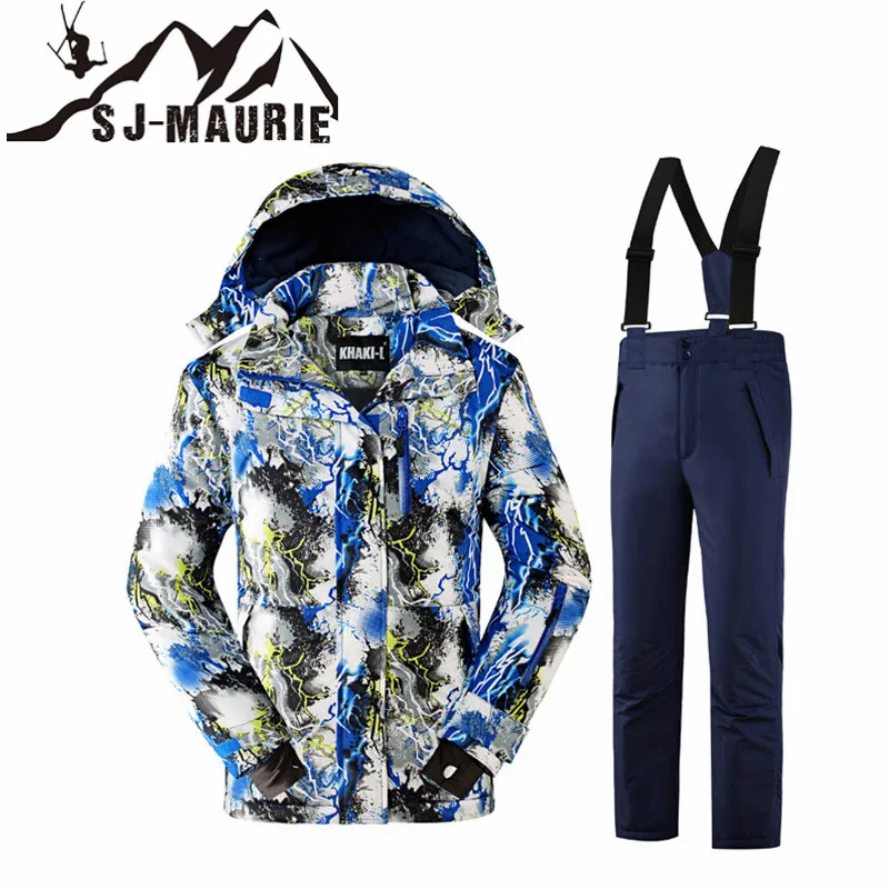 الشتاء تزلج الدعاوى للفتيات الفتيان تزلج مجموعات أطفال يندبروف سترة تزلج الأطفال في الهواء الطلق رشاقته الدافئة مقنعين على الجليد بدلات ريا...