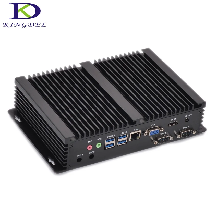 Безвентиляторный мини-ПК NC320 с 2 * COM Core i5 7200U i7 4500U процессор, 7 * USB несколько Серийный порт RS485 VGA HDMI X86 блок питания компьютера