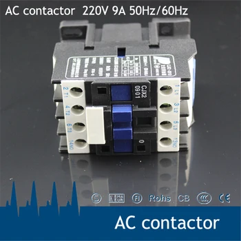 

3 Pole+ NC 220V Coil Volt 9A Motor Control AC Contactor for CJX2-0901